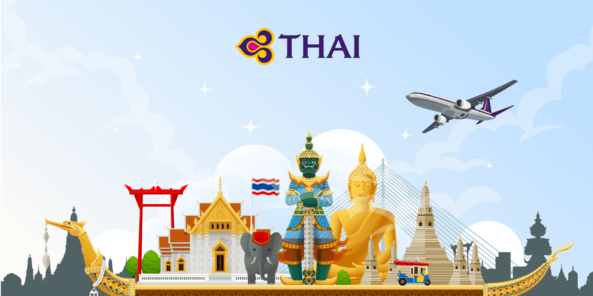 Book Premium Economy or Business Class & get Flat ₹1000 Cashback with Thai Airways 