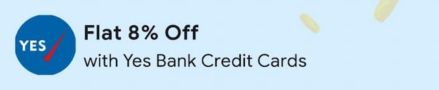 Flat 8% Off with Yes Bank Credit Card