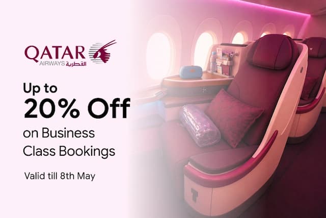 Up to 20% Off on Business Class Bookings Up to 20% Off on Business Class Bookings