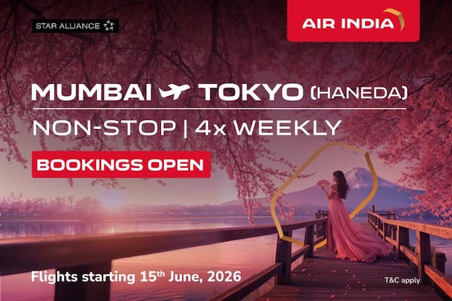 Bookings open for Mumbai to Tokyo (Haneda) with Air India Bookings open for Mumbai to Tokyo (Haneda) with Air India