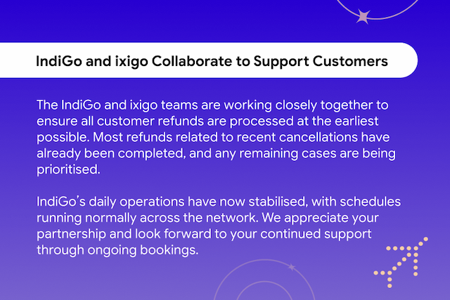 Indigo travel alert Indigo travel alert