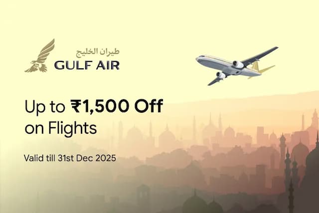 Up to ₹1,500 Off on Flights with Gulf Air Sale Up to ₹1,500 Off on Flights with Gulf Air Sale
