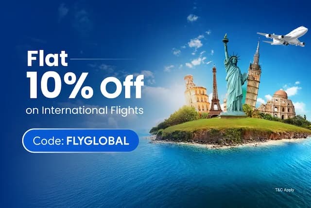Get Flat 10% Off on Flights with no minimum booking amount Get Flat 10% Off on Flights with no minimum booking amount