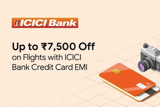 Flat 12% Off on Flights with ICICI Bank Credit Card EMI Flat 12% Off on Flights with ICICI Bank Credit Card EMI