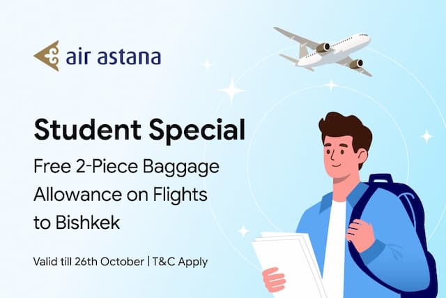 Exclusive offer for students flying to Bishkek Exclusive offer for students flying to Bishkek