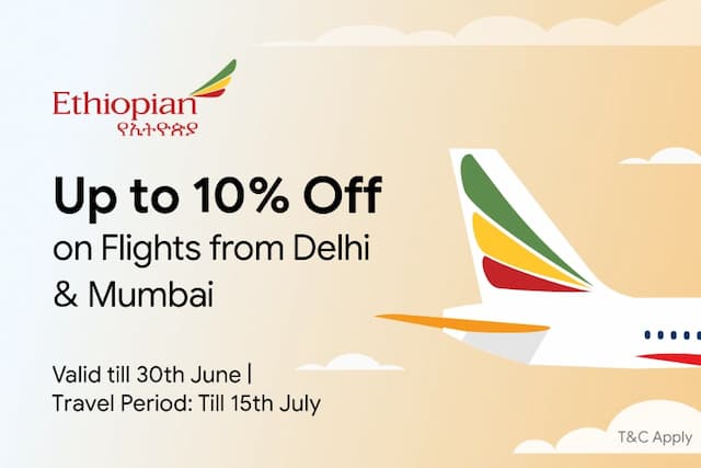 Up to 10% Off with Ethiopian Airlines Up to 10% Off with Ethiopian Airlines