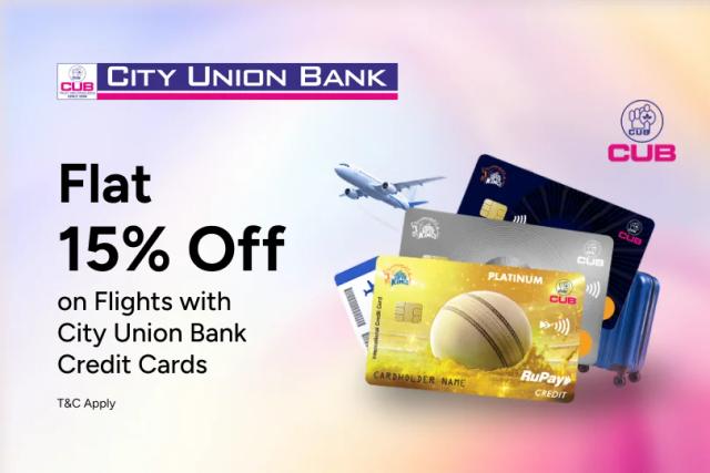 Flat 15% off with City Union Bank Credit Cards Flat 15% off with City Union Bank Credit Cards