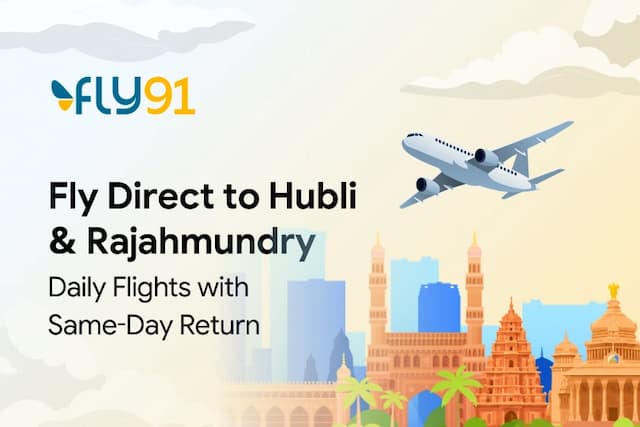 Fly Direct to Hubli & Rajahmundry Daily Flights with Same-Day Return Fly Direct to Hubli & Rajahmundry Daily Flights with Same-Day Return